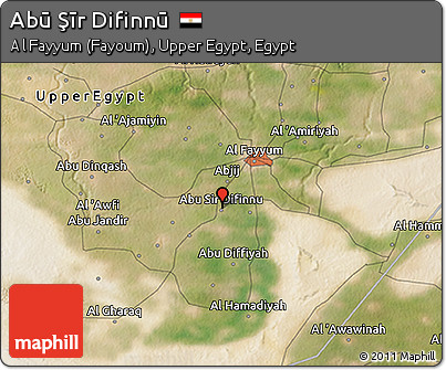 Satellite 3D Map of Abū Şīr Difinnū