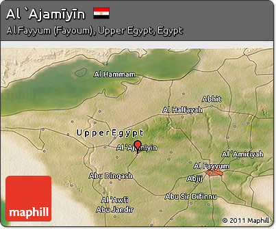 Satellite 3D Map of Al `Ajamīyīn