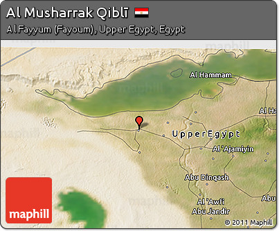 Satellite 3D Map of Al Musharrak Qiblī