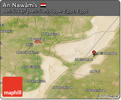 Satellite 3D Map of An Nawāmīs