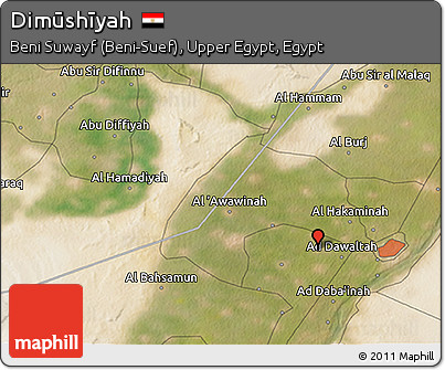 Satellite 3D Map of Dimūshīyah