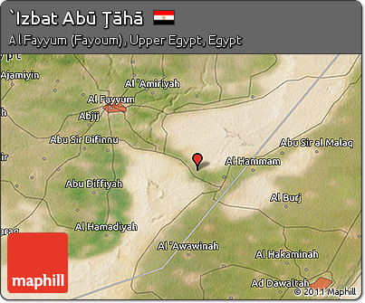 Satellite 3D Map of `Izbat Abū Ţāhā