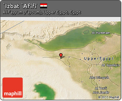 Satellite 3D Map of `Izbat `Afīfī