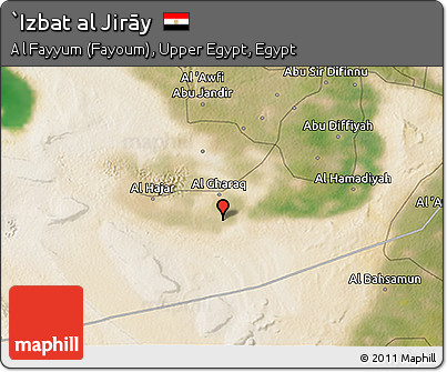 Satellite 3D Map of `Izbat Al Jirāy