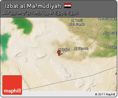 Satellite 3D Map of `Izbat Al Maḩmūdīyah