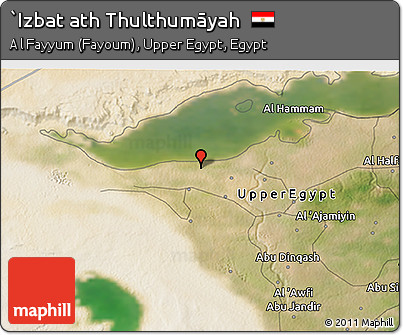 Satellite 3D Map of `Izbat Ath Thulthumāyah