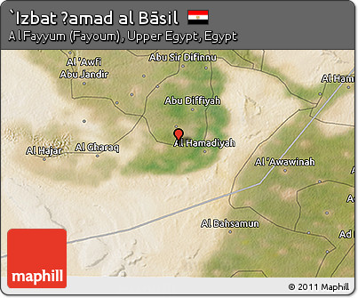 Satellite 3D Map of `Izbat Ḩamad Al Bāsil