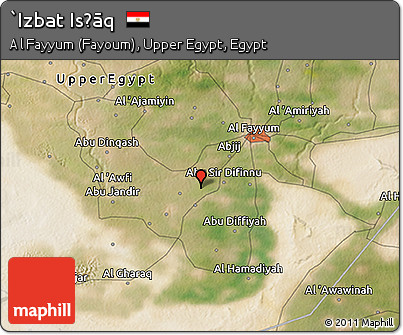 Satellite 3D Map of `Izbat Isḩāq