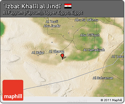 Satellite 3D Map of `Izbat Khalīl Al Jindī