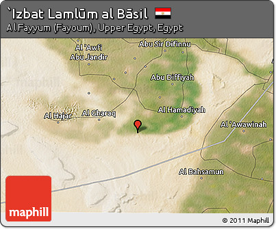 Satellite 3D Map of `Izbat Lamlūm Al Bāsil