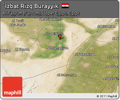 Satellite 3D Map of `Izbat Rizq Burayyik