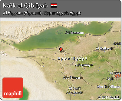 Satellite 3D Map of Kaḩk Al Qiblīyah