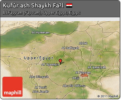 Satellite 3D Map of Kufūr Ash Shaykh Faḑl