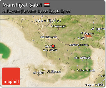 Satellite 3D Map of Manshīyat Şabrī
