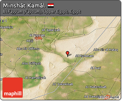 Satellite 3D Map of Minshāt Kamāl