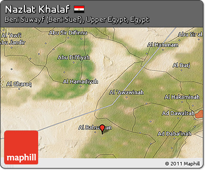 Satellite 3D Map of Nazlat Khalaf