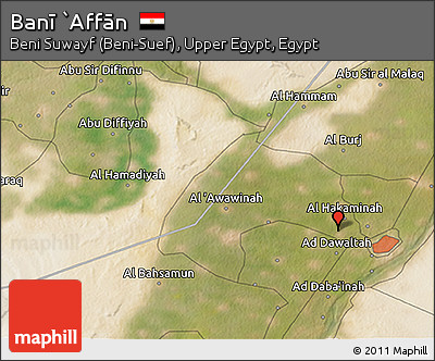 Satellite 3D Map of Banī `Affān