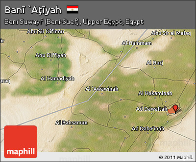 Satellite 3D Map of Banī `Aţīyah