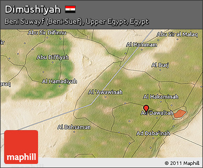Satellite 3D Map of Dimūshīyah