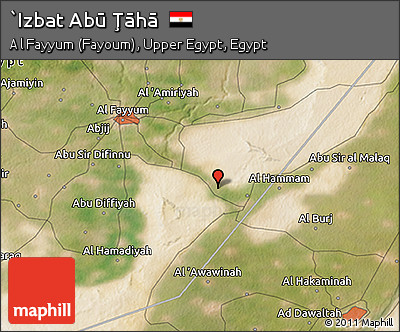 Satellite 3D Map of `Izbat Abū Ţāhā
