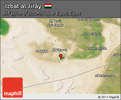 Satellite 3D Map of `Izbat Al Jirāy