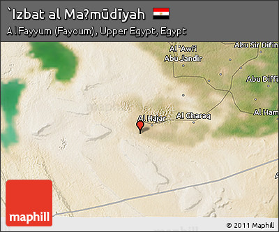 Satellite 3D Map of `Izbat Al Maḩmūdīyah