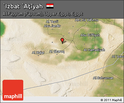 Satellite 3D Map of `Izbat `Aţīyah
