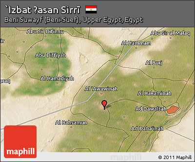 Satellite 3D Map of `Izbat Ḩasan Sirrī