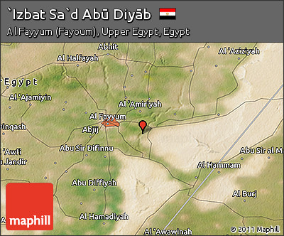 Satellite 3D Map of `Izbat Sa`d Abū Diyāb