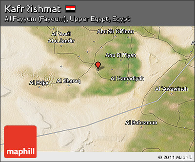 Satellite 3D Map of Kafr Ḩishmat