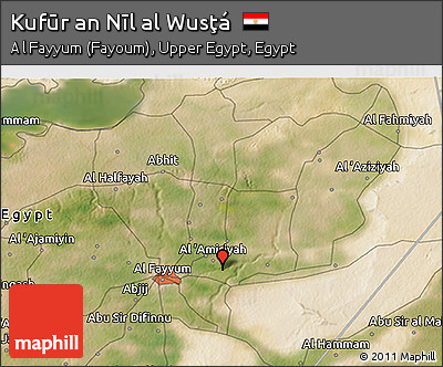 Satellite 3D Map of Kufūr An Nīl Al Wusţá