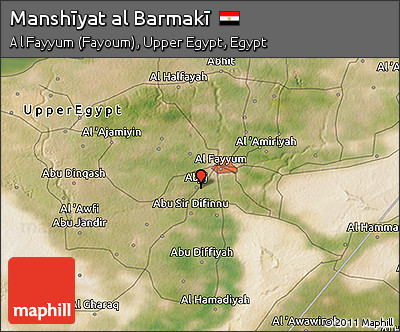 Satellite 3D Map of Manshīyat Al Barmakī