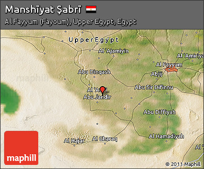 Satellite 3D Map of Manshīyat Şabrī