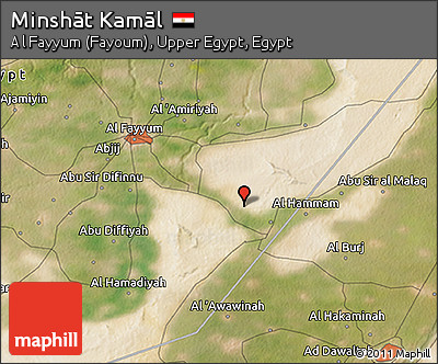 Satellite 3D Map of Minshāt Kamāl