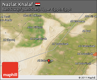Satellite 3D Map of Nazlat Khalaf