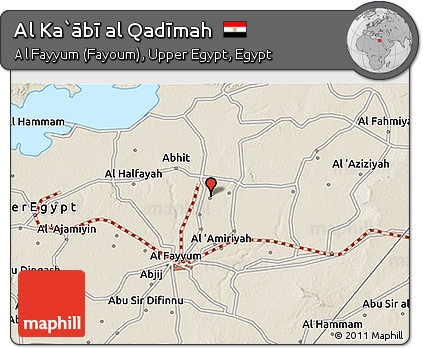 Shaded Relief 3D Map of Al Ka`ābī Al Qadīmah