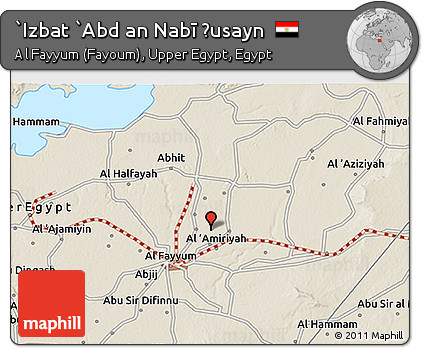 Shaded Relief 3D Map of `Izbat `Abd An Nabī Ḩusayn