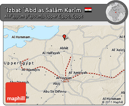 Shaded Relief 3D Map of `Izbat `Abd As Salām Karīm
