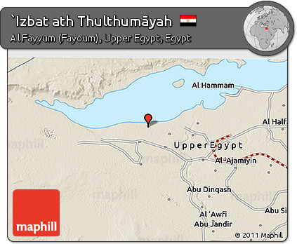 Shaded Relief 3D Map of `Izbat Ath Thulthumāyah