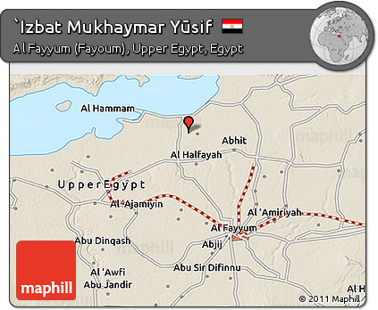 Shaded Relief 3D Map of `Izbat Mukhaymar Yūsif