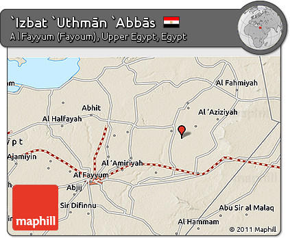 Shaded Relief 3D Map of `Izbat `Uthmān `Abbās