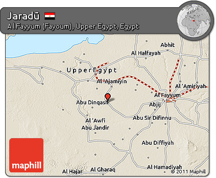 Shaded Relief 3D Map of Jaradū