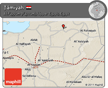 Shaded Relief 3D Map of Ţāmiyah