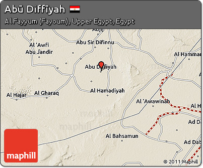 Shaded Relief 3D Map of Abū Diffīyah