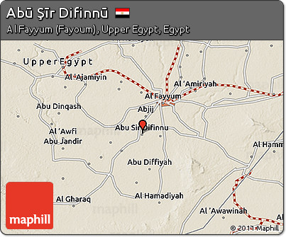 Shaded Relief 3D Map of Abū Şīr Difinnū