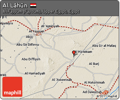 Shaded Relief 3D Map of Al Lāhūn
