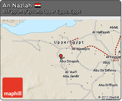Shaded Relief 3D Map of An Nazlah