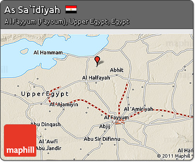 Shaded Relief 3D Map of As Sa`īdīyah