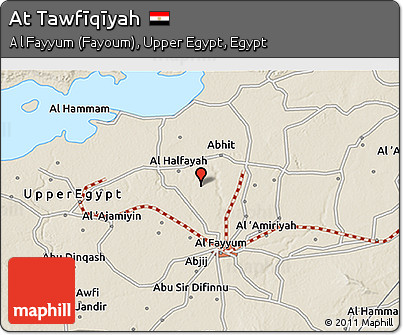 Shaded Relief 3D Map of At Tawfīqīyah