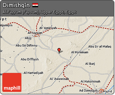 Shaded Relief 3D Map of Dimishqīn